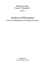 Cover of Analysis of Divergence by William O. Bray