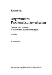 Cover of Angewandtes Problemlösungsverhalten by Robert Sell