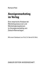 Front cover of Anzeigenmarketing im Verlag by Richard Pelz