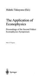 Front cover of The Application of Econophysics by Hideki Takayasu