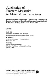 Front cover of Application of Fracture Mechanics to Materials and Structures by G. C. Sih