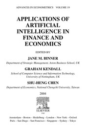 Cover of Applications of artificial intelligence in finance and economics by Shu-Heng Chen