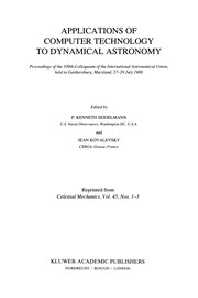 Front cover of Applications of Computer Technology to Dynamical Astronomy by P. Kenneth Seidelmann