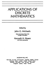 Front cover of Applications of discrete mathematics by John G. Michaels