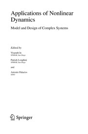 Front cover of Applications of Nonlinear Dynamics by J. A. Scott Kelso