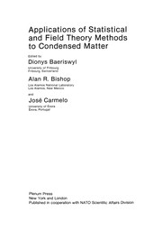 Front cover of Applications of Statistical and Field Theory Methods to Condensed Matter by Dionys Baeriswyl