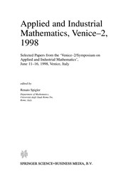 Front cover of Applied and Industrial Mathematics, Venice--2, 1998 by Renato Spigler