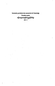 Front cover of Inventaire provisoire des manuscrits du Cambodge by Olivier de Bernon