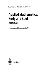 Cover of Applied Mathematics: Body and Soul by Kenneth Eriksson