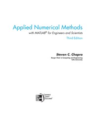 Front cover of Applied numerical methods with MATLAB for engineers and scientists by Steven C. Chapra