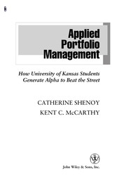 Cover of Applied portfolio management by Catherine Shenoy