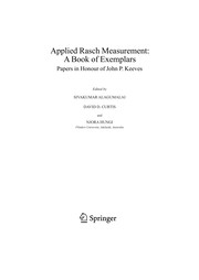 Cover of Applied Rasch measurement by John P. Keeves