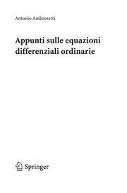Front cover of Appunti sulle equazioni differenziali ordinarie by Antonio Ambrosetti