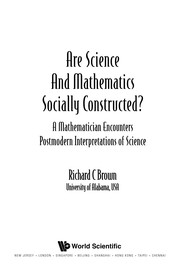 Front cover of Are science and mathematics socially constructed? by Richard C. Brown