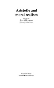 Front cover of Aristotle and moral realism by Robert Heinaman