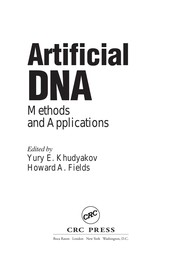 Cover of Artificial DNA by Yury E. Khudyakov