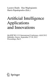 Cover of Artificial Intelligence Applications and Innovations by Lazaros Iliadis
