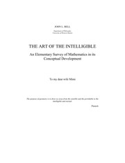 Front cover of The art of the intelligible by John L. Bell