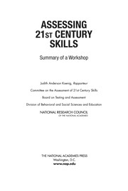 Front cover of Assessing 21st century skills by Judith Anderson Koenig