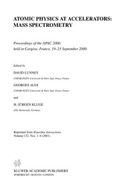 Cover of Atomic Physics at Accelerators: Mass Spectrometry by David Lunney