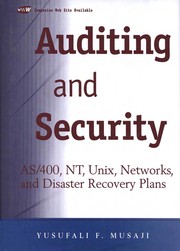 Front cover of Auditing and security by Yusufali F. Musaji
