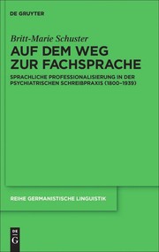 Front cover of Auf dem Weg zur Fachsprache by Britt-Marie Schuster