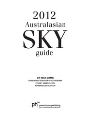 Cover of 2012 Australasian sky guide by Nick Lomb