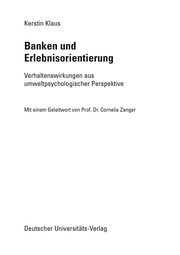Front cover of Banken und Erlebnisorientierung by Kerstin Klaus