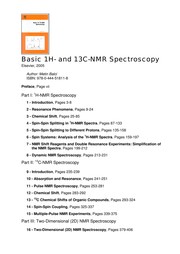 Front cover of Basic p1sH- and p13sC-NMR spectroscopy by Metin Balcı