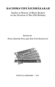 Front cover of Bauddhavidyāsudhākaraḥ by Heinz Bechert