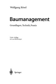 Cover of Baumanagement by Wolfgang Rösel