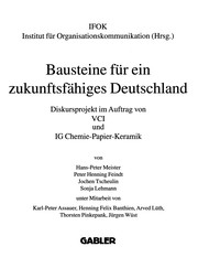 Front cover of Bausteine für ein zukunftsfähiges Deutschland by Institut für Organisationskommunikation