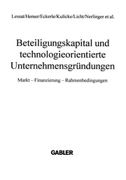 Front cover of Beteiligungskapital und technologieorientierte Unternehmensgründungen by Joachim Hemer