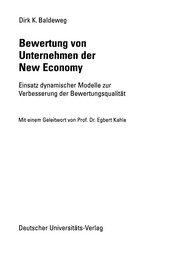 Front cover of Bewertung von Unternehmen der New Economy by Dirk K. Baldeweg