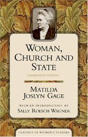 Front cover of Woman, church and state by Matilda Joslyn Gage
