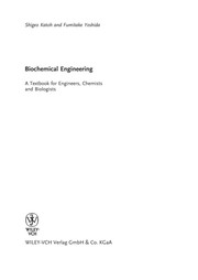 Cover of Biochemical engineering by Shigeo Katoh