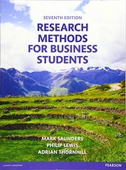 Front cover of Research Methods for Business Students (7th Edition) by Mark N.K. Saunders