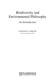 Front cover of Biodiversity and environmental philosophy by Sahotra Sarkar
