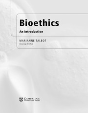 Cover of Bioethics by Marianne Talbot