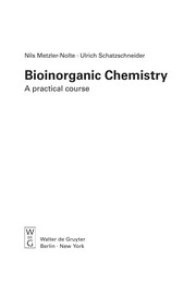 Front cover of Bioinorganic chemistry by Nils Metzler-Nolte