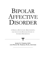 Cover of Bipolar affective disorder by James N. Parker