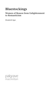 Cover of Bluestockings by Elizabeth Eger