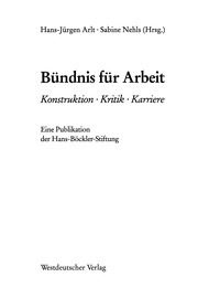 Front cover of Bündnis für Arbeit by Hans-Böckler-Stiftung