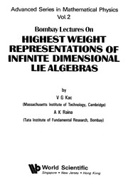 Front cover of Bombay lectures on highest weight representations of infinite dimensional lie algebras by Victor G. Kac