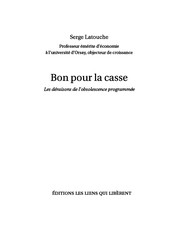 Cover of Bon pour la casse by Serge Latouche