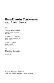 Front cover of Bose-Einstein Condensates and Atom Lasers by S. Martellucci et Al.