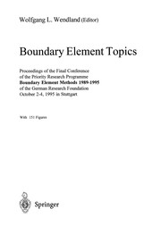 Front cover of Boundary Element Topics by Wolfgang L. Wendland