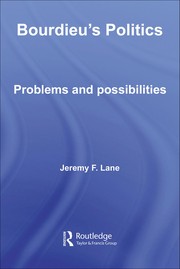 Front cover of Bourdieu's politics by Jeremy F. Lane