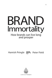 Cover of Brand immortality by Hamish Pringle