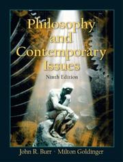 Cover of Philosophy and contemporary issues by John Roy Burr
